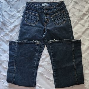 Retro low rise flare jeans